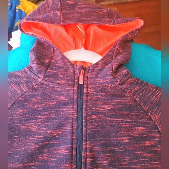 All In Motion Hoodie Black Orange Size Large Full-Zip Front Pockets Nice 🧡 - Picture 2 of 4